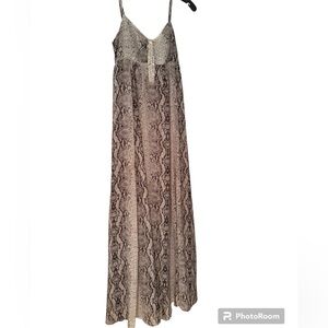 Victoria’s Secret Moda International snake print maxi dress. Gray. Size xs.